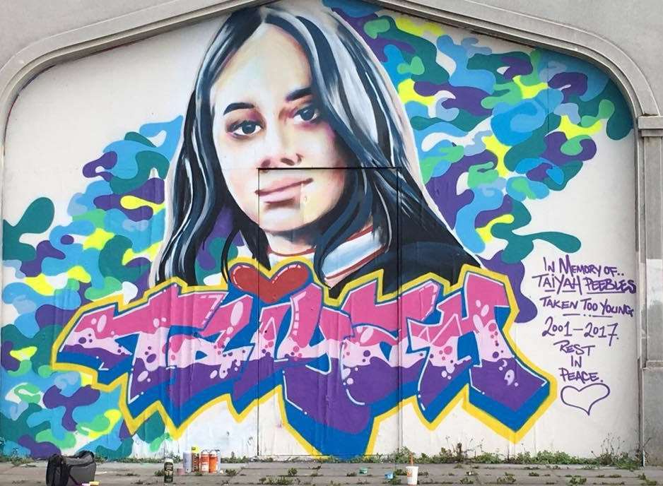 The mural painted in the Taiyah’s former home town of Margate