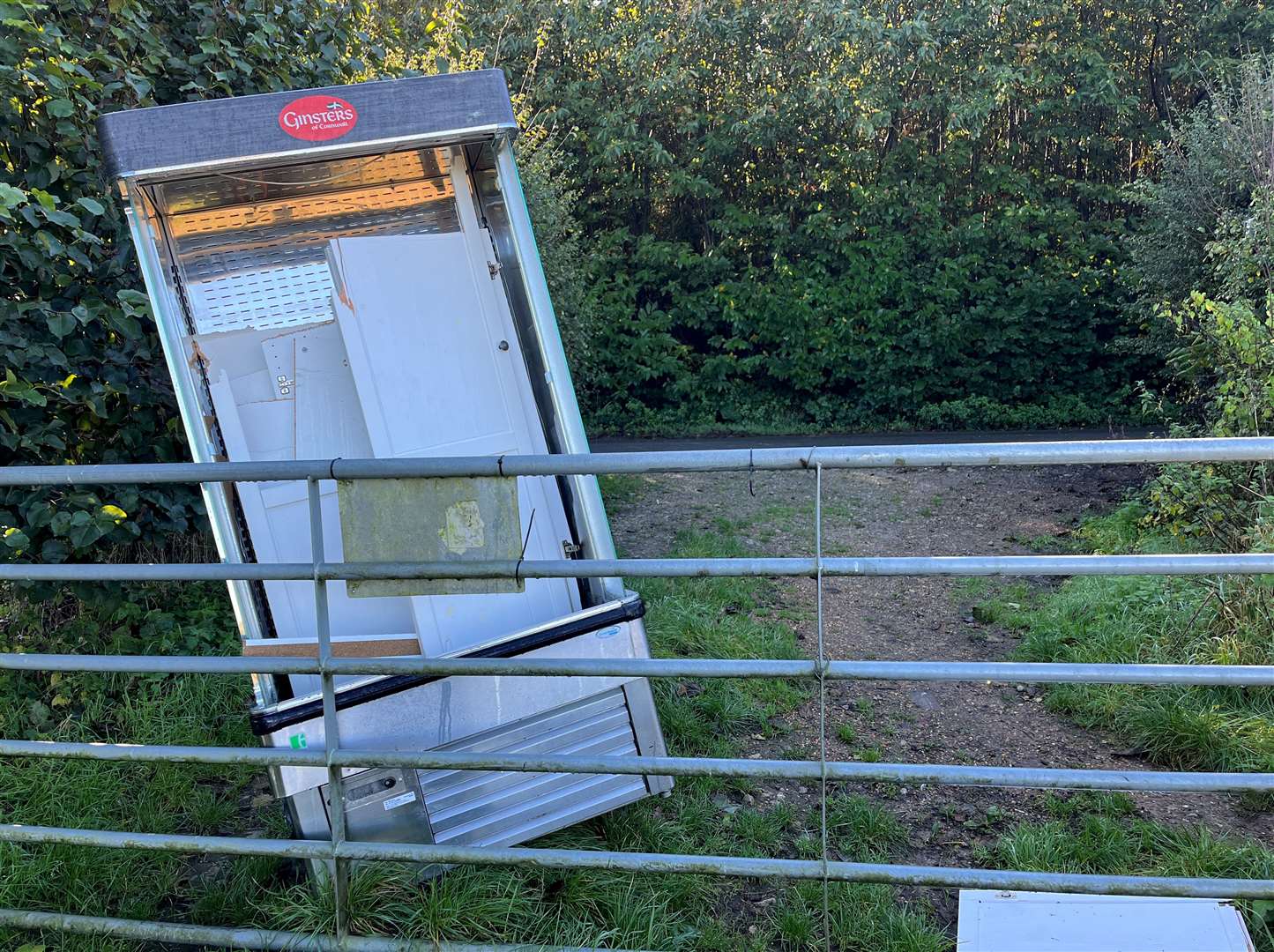 The fly-tipped fridge in East Malling