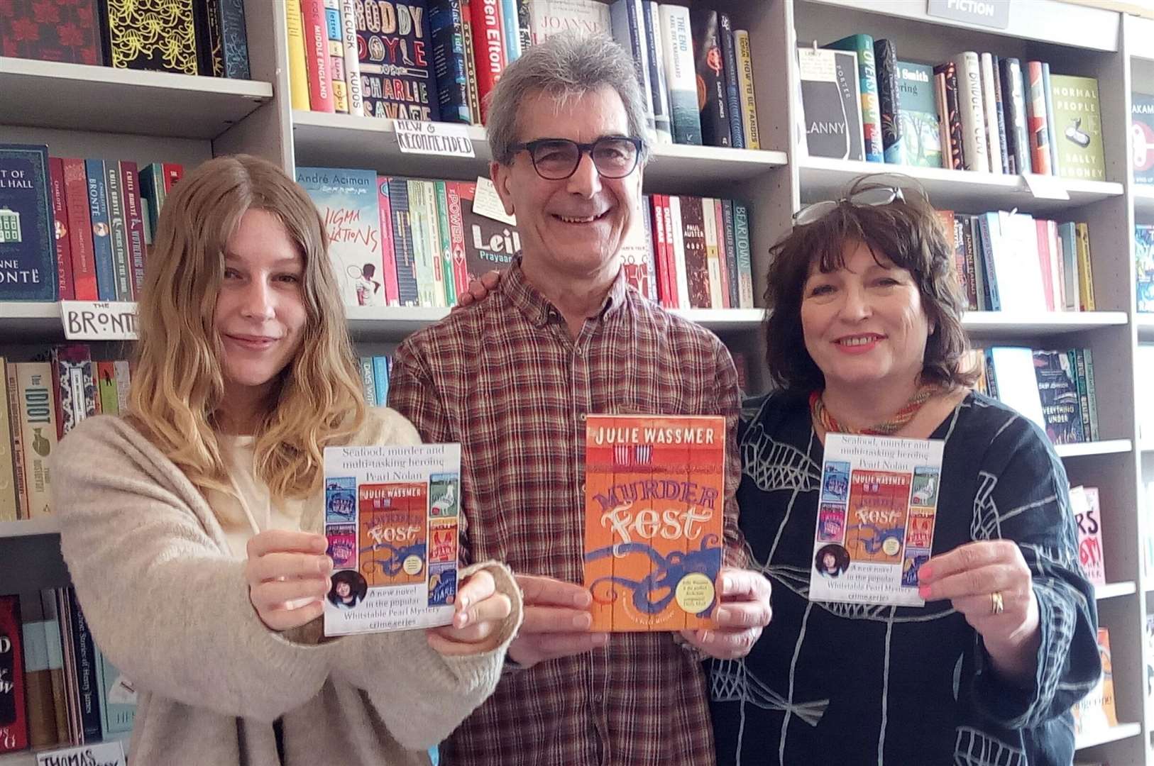 Olivia Rosenthall and Keith Dickson of Harbour Books with Julie Wassmer. Pic: Julie Wassmer