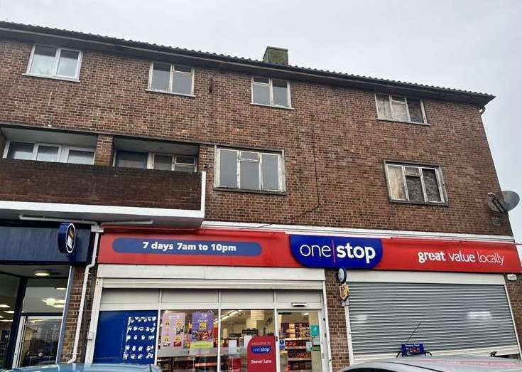 The One Stop shop in Court Wurtin in South Ashford has been damaged during an altercation between two men