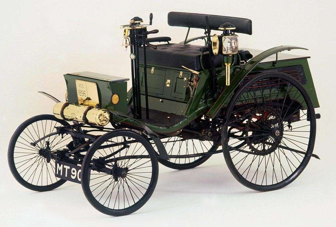 The 1896 Arnold Benz Motor Carriage was being driven by Walter Arnold when he was given the first speeding ticket in the UK