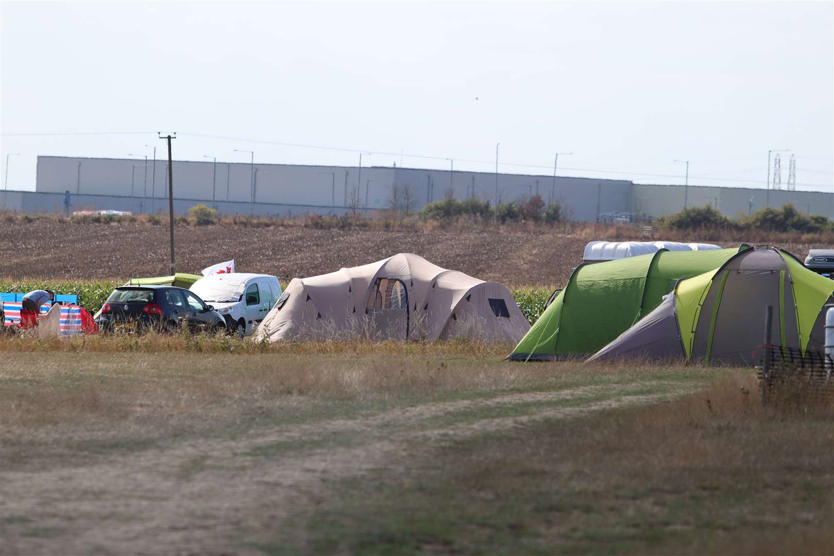 Tent city off the Lower Road at Minster, Sheppey, as part of a rally by the Medway History Finders
