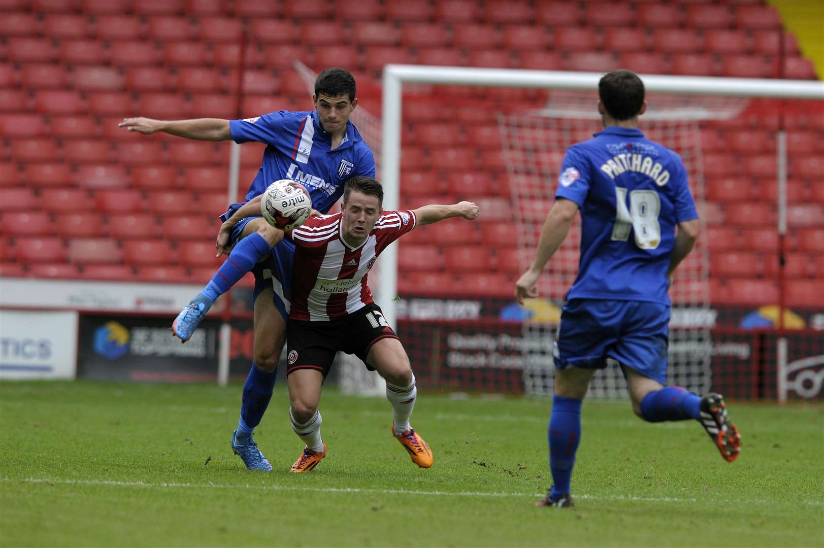 John Egan in action against Sheffield United Picture: Barry Goodwin