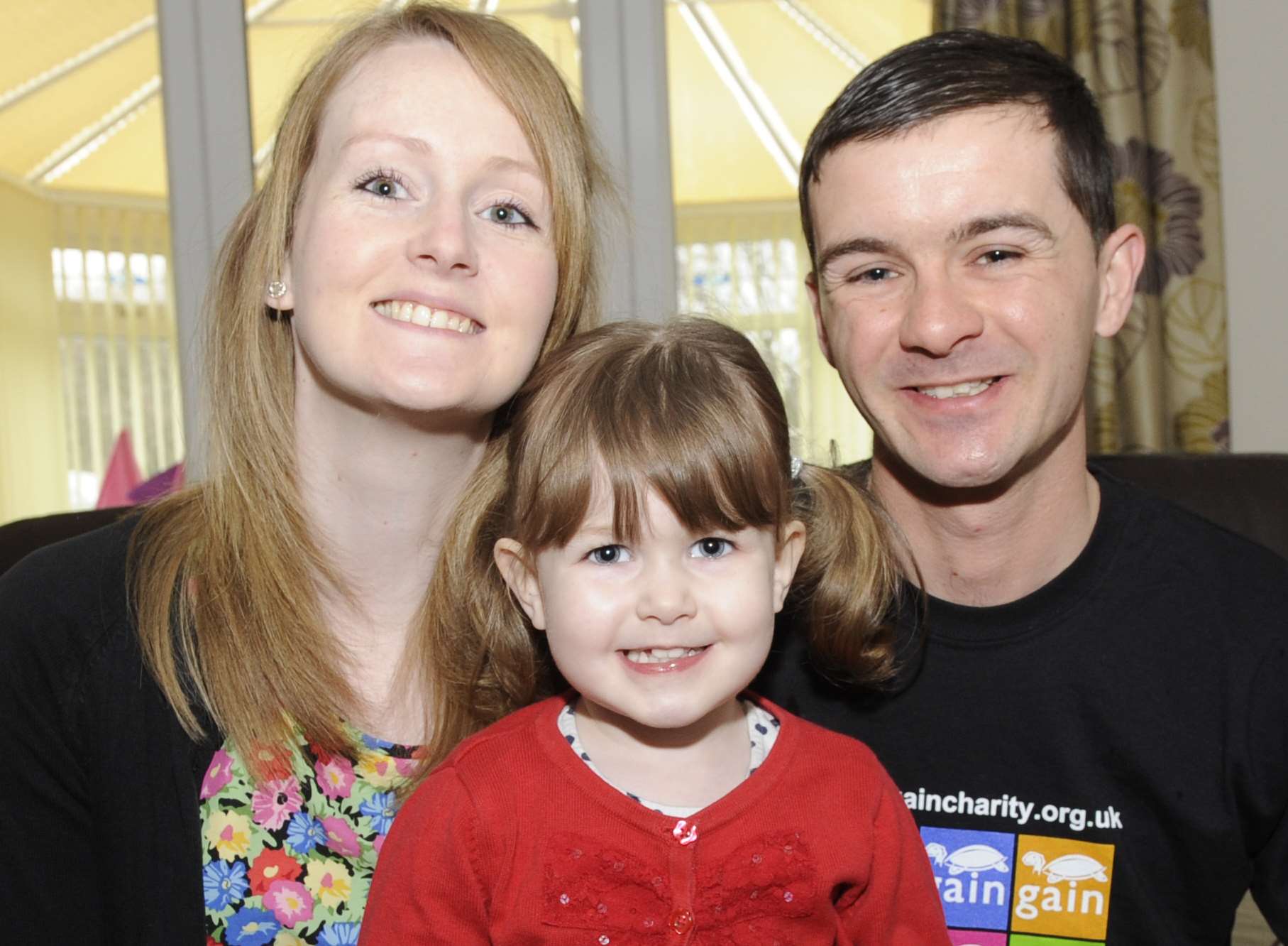 Darren Parr will be doing a charity bike ride. Sam Parr, Darren Parr and three year old Amy Parr