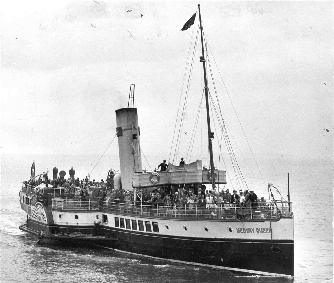 The Medway Queen in 1957. One of the last of a great tradition of steamers, it took part in the evacuation of British troops from Dunkirk in 1940 and later became the subject of extensive conservation efforts