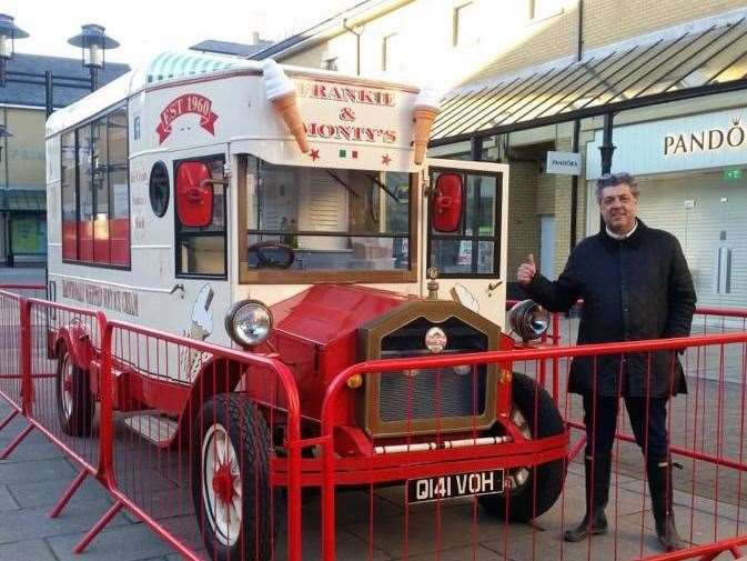 Ice cream man Frankie Fernando will pitch his vintage van on The Stade at Folkestone harbour. Picture: Frankie Fernando