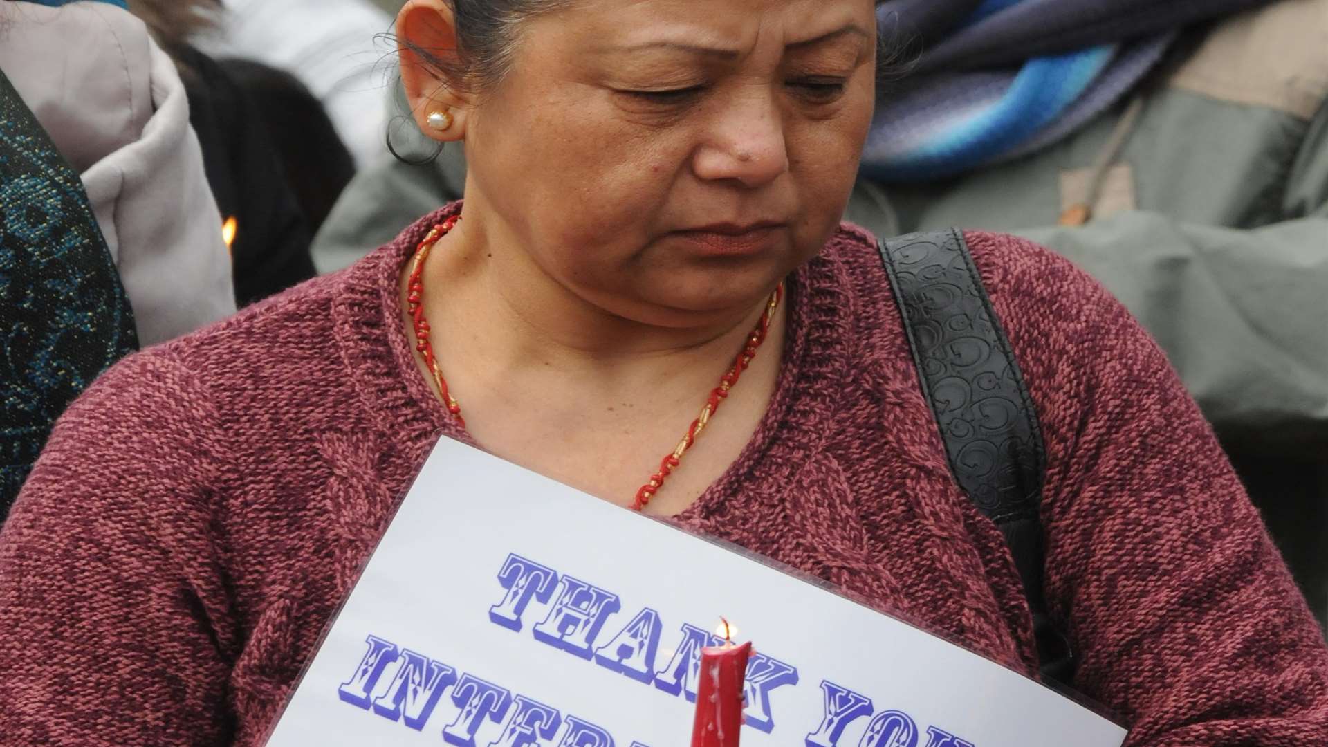 The vigil was held in Victoria Park