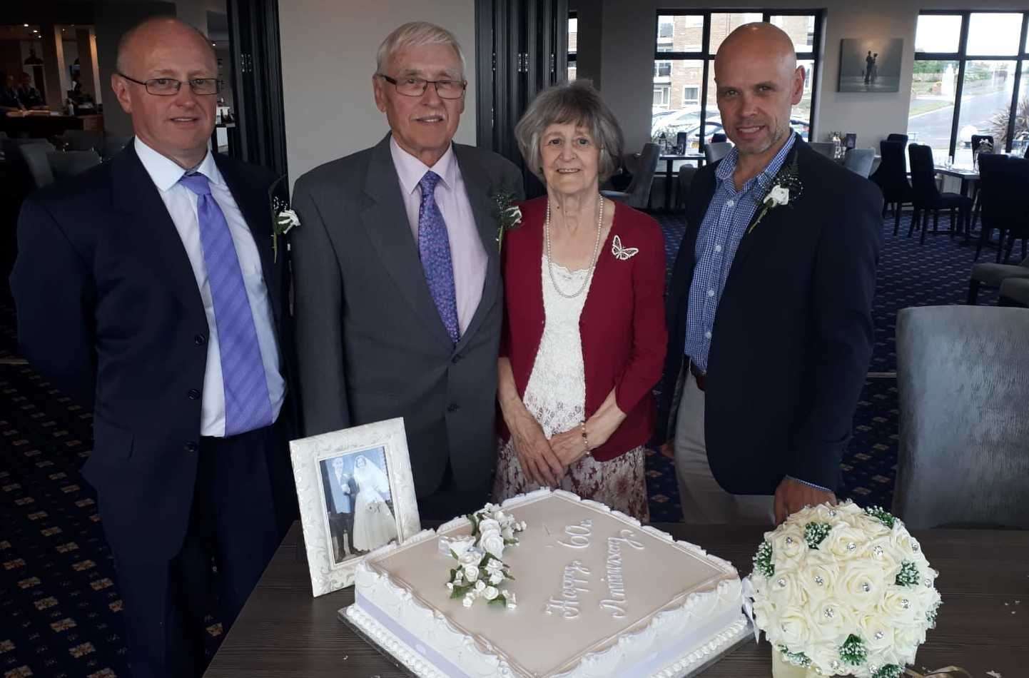 Margaret and Terry Saunders with sons Andy (left) and Colin