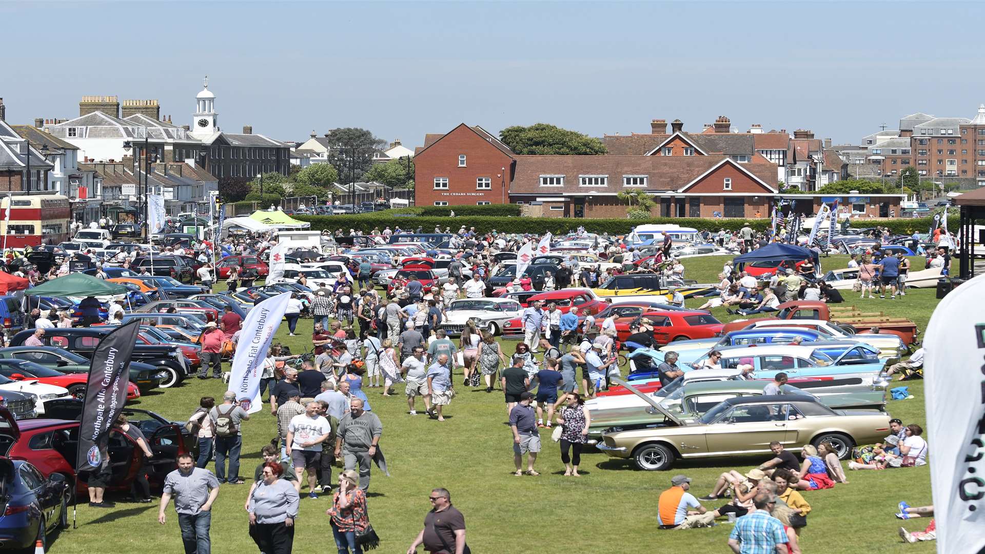 Thousands flocked to the seafront to catch a glimpse of the motors