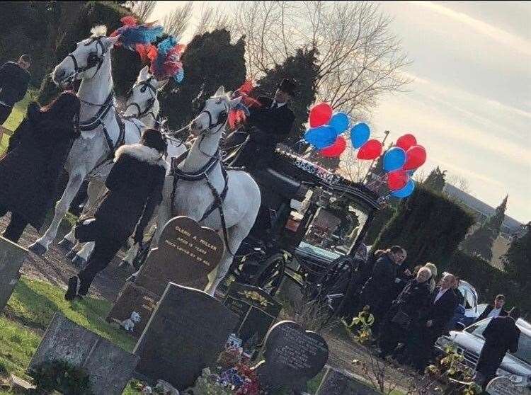 A scene from Ollie's funeral