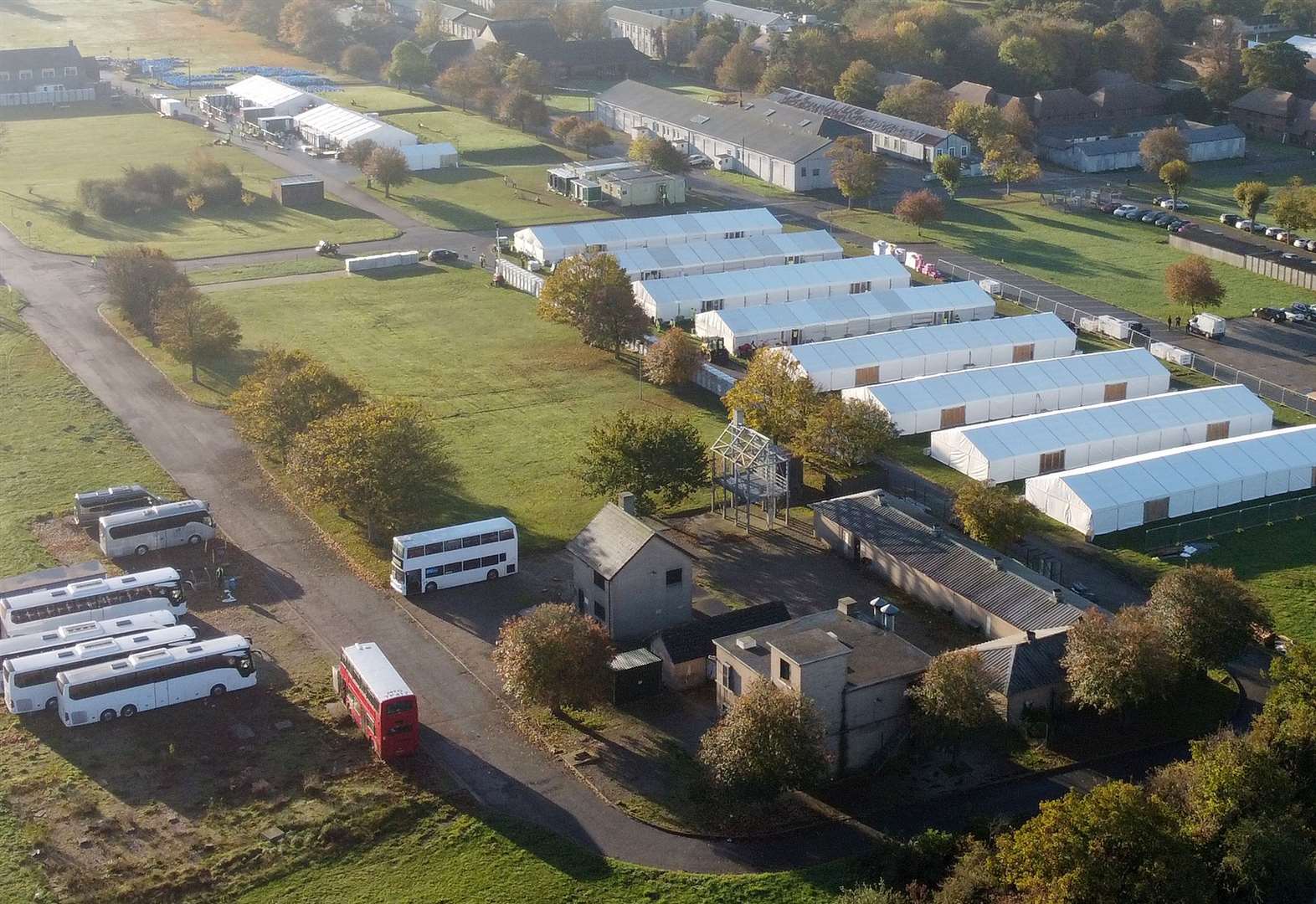 Manston's immigration short-term holding facility located at the former Defence Fire Training and Development Centre. Picture: PA