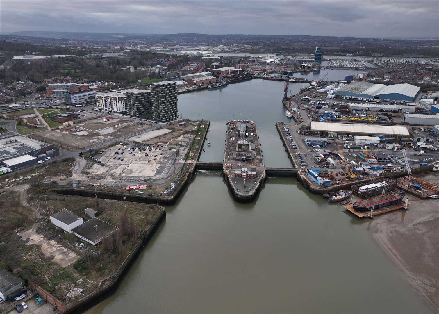 Chatham Docks and Chatham Waters are subject to plans for redevelopment by Peel L&P. Picture: Phil Drew