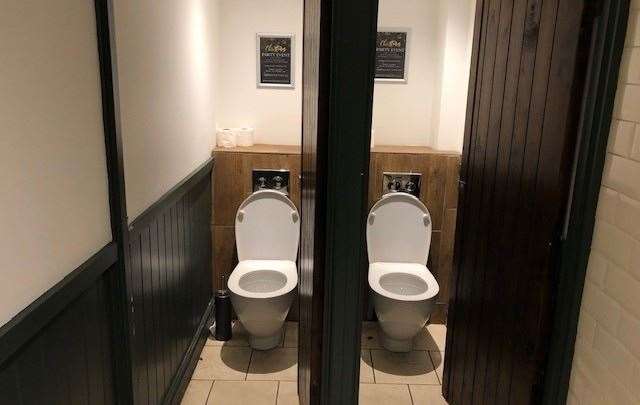 Identical twins – the gents features a pair of side-by-side cubicles