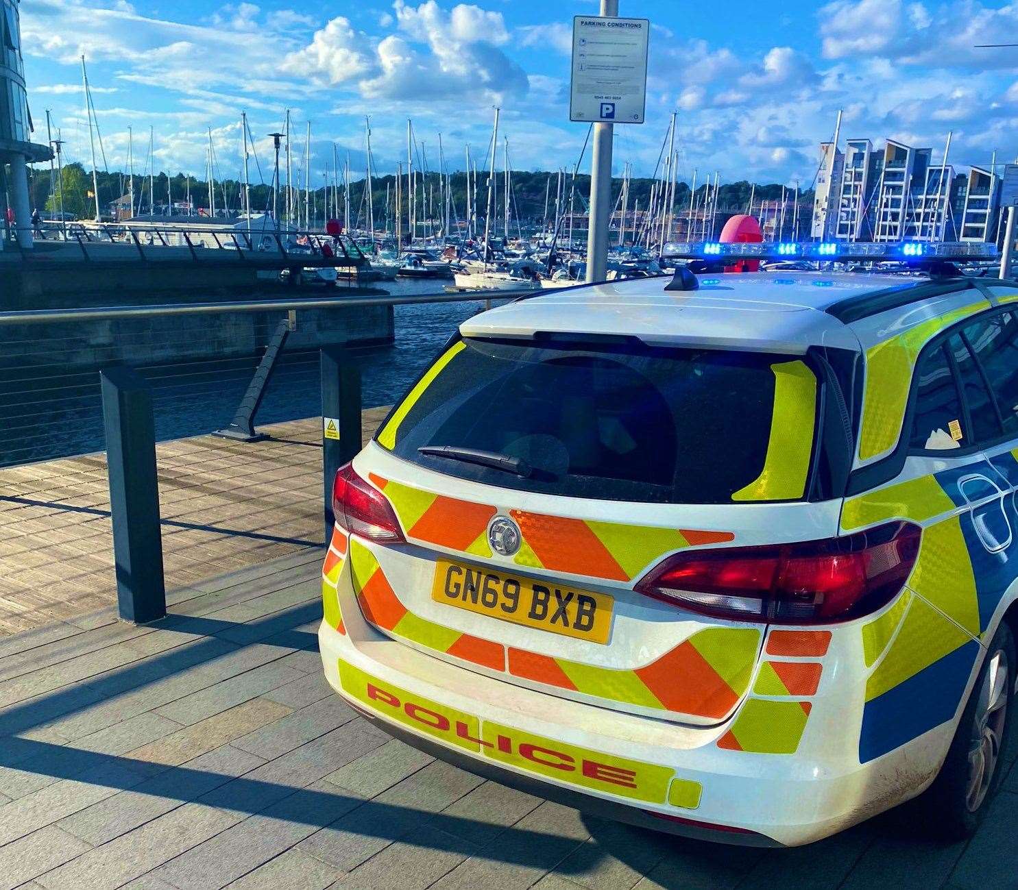 Police at Chatham Dockside. Picture: Kent Police Medway