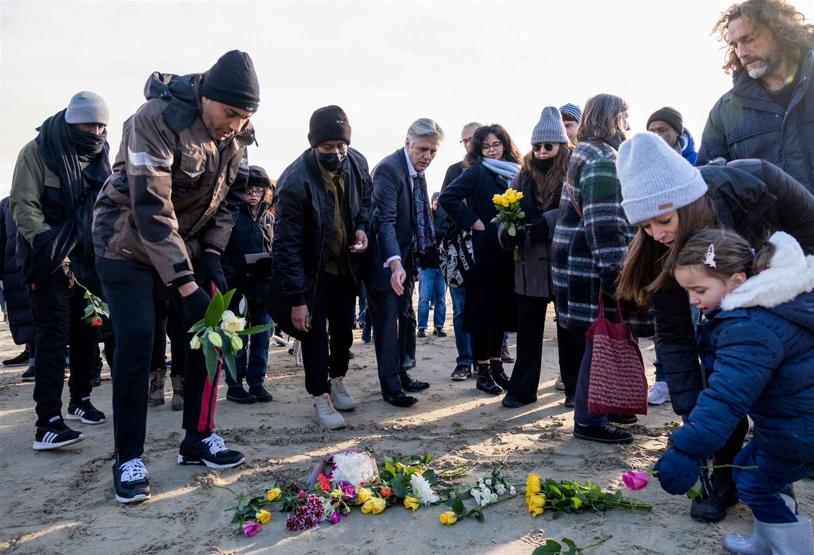 People at a memorial event in Folkestone following the tragedy in November 2021. Picture: Andy Aitchison