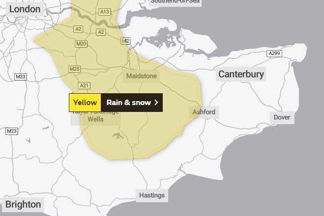 We were warned to expect heavy downpours which could turn wintry