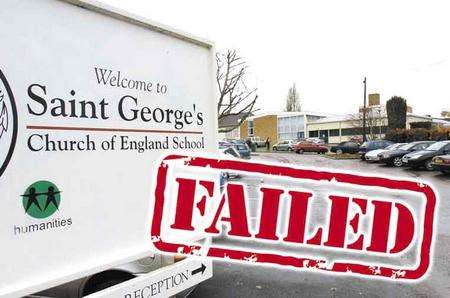 St George's Church of England School has been judged as failing by Ofsted