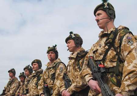 The Argyll and Sutherland Highlanders prepare for deployment to Afghanistan. Picture: BARRY DUFFIELD
