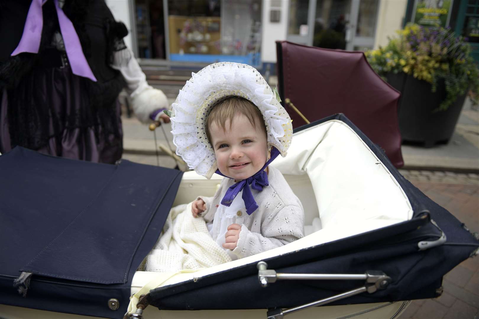 Fourteen-month-old Lilah Barford was one of the youngest people to take part in the Dickens Festival parade. Picture: Barry Goodwin