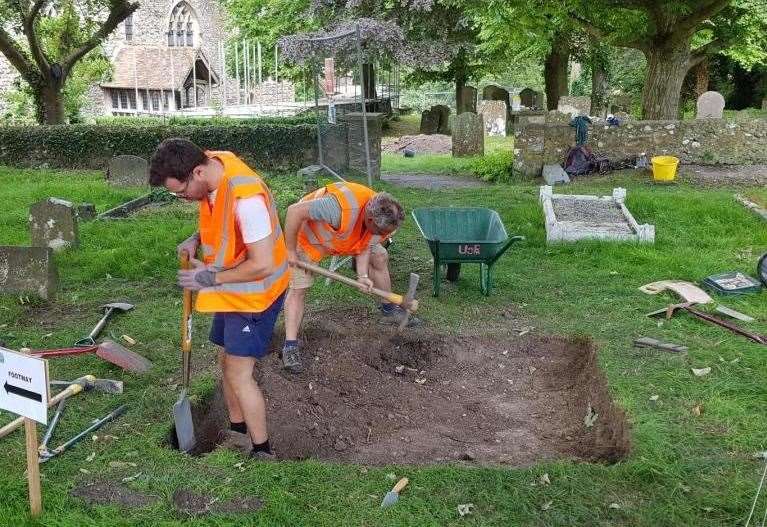Members of the community are getting involved in the dig. Picture: Pathways to the Past