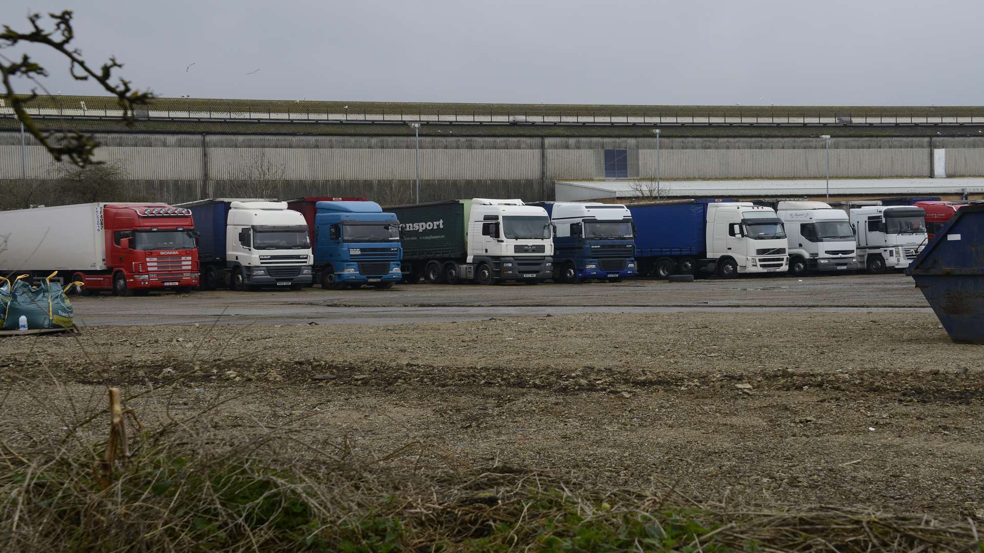 The new lorry park has opened up off Beaver Lane