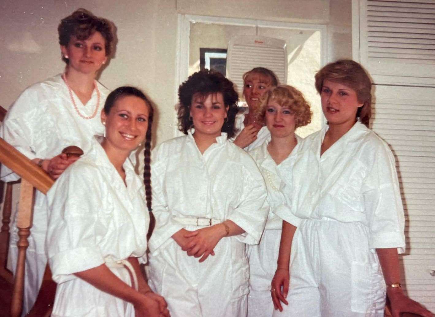 Staff pictured on the opening day of the Anotoniou Whitstable salon in 1984. Pic: Karen Daniels