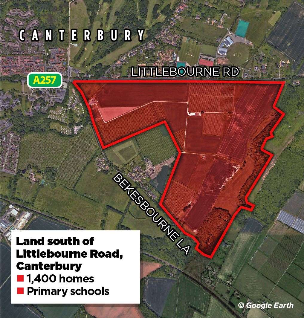 A large new site is earmarked off Littlebourne Road
