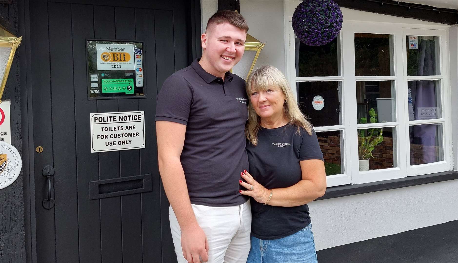 Colleen Chapman and grandson Charlie Smith are leaving the pub after four years