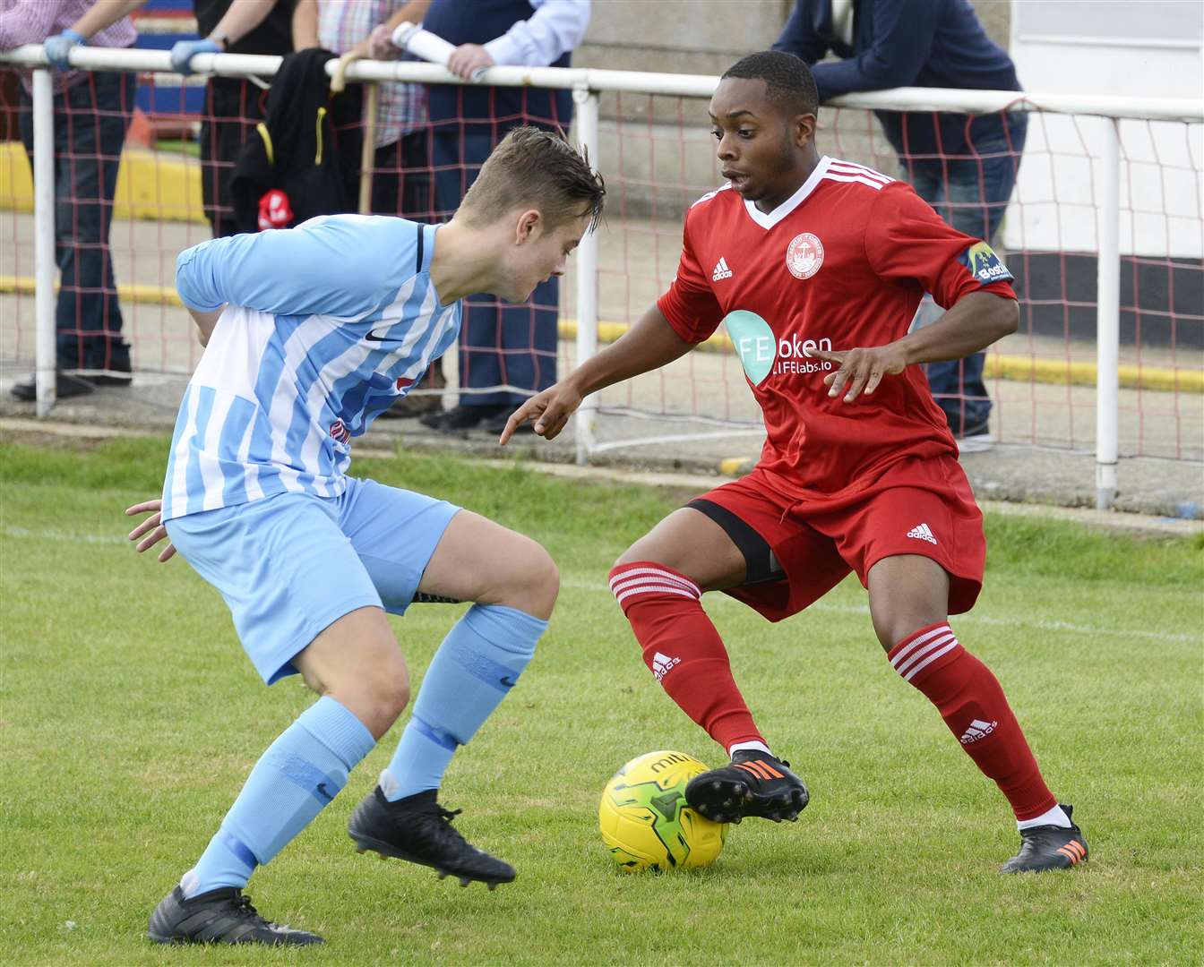 Hythe winger Kieron Campbell Picture: Paul Amos