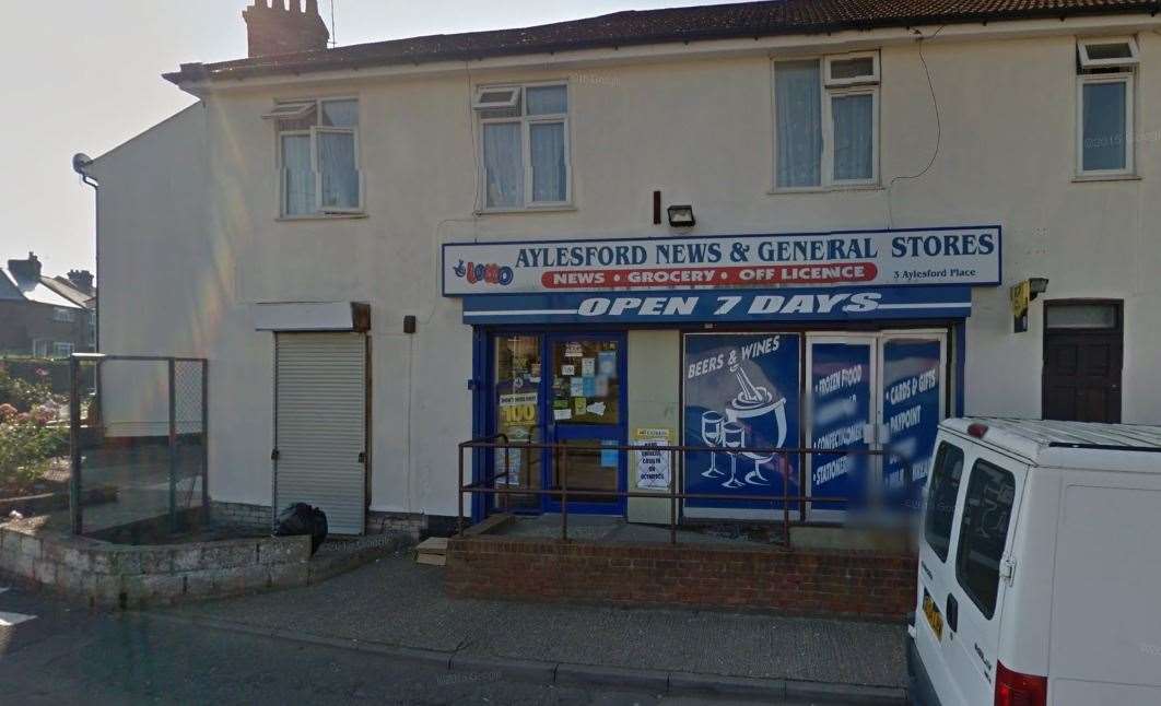 Aylesford News and General Stores was targetted yesterday afternoon by armed men. Picture: Google