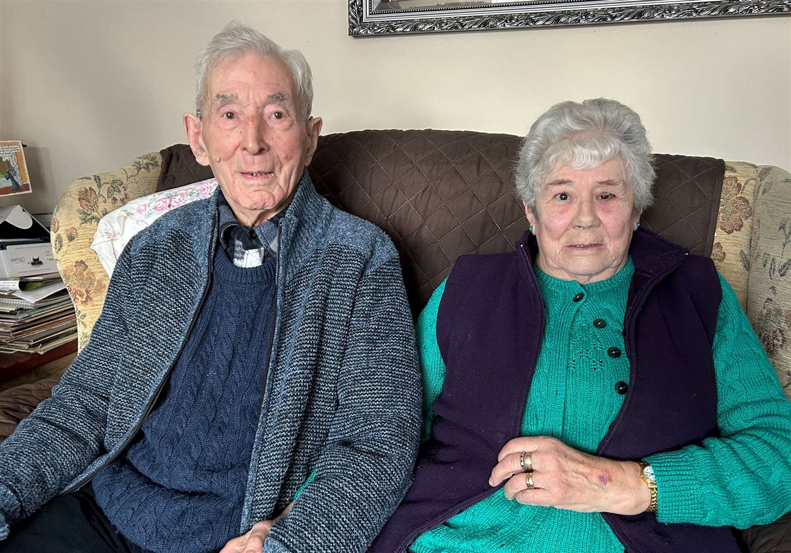 Eric Dixon, 100, with his partner Margaret Talbot, 84