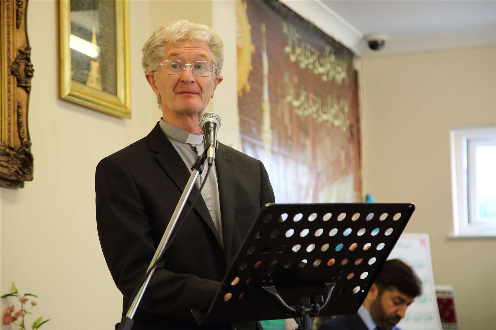 Reverend Richard Martin spoke about how there are no religions that promote violence. Picture: Sarah Knight