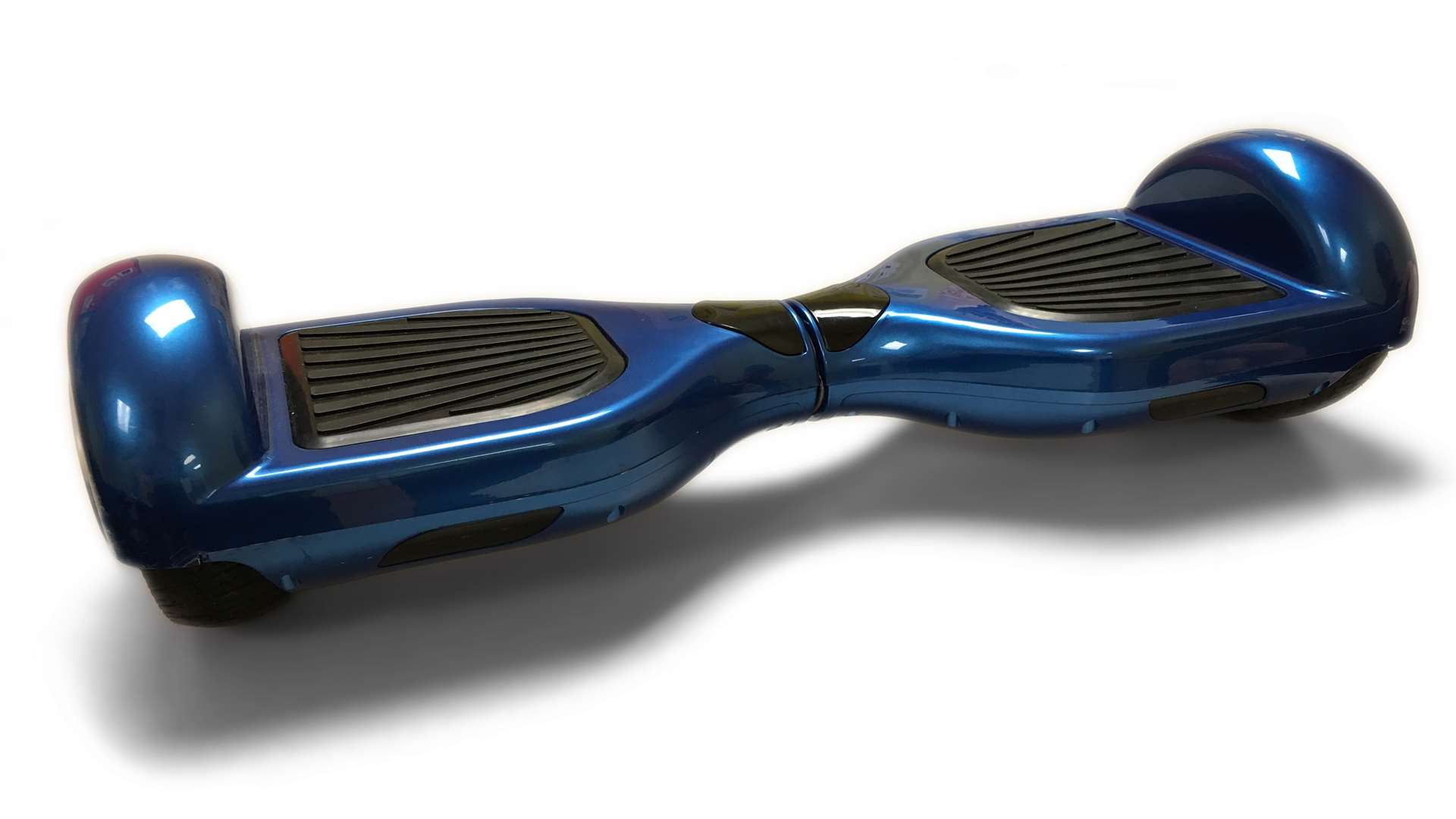 A hoverboard caught fire after overheating. Stock image