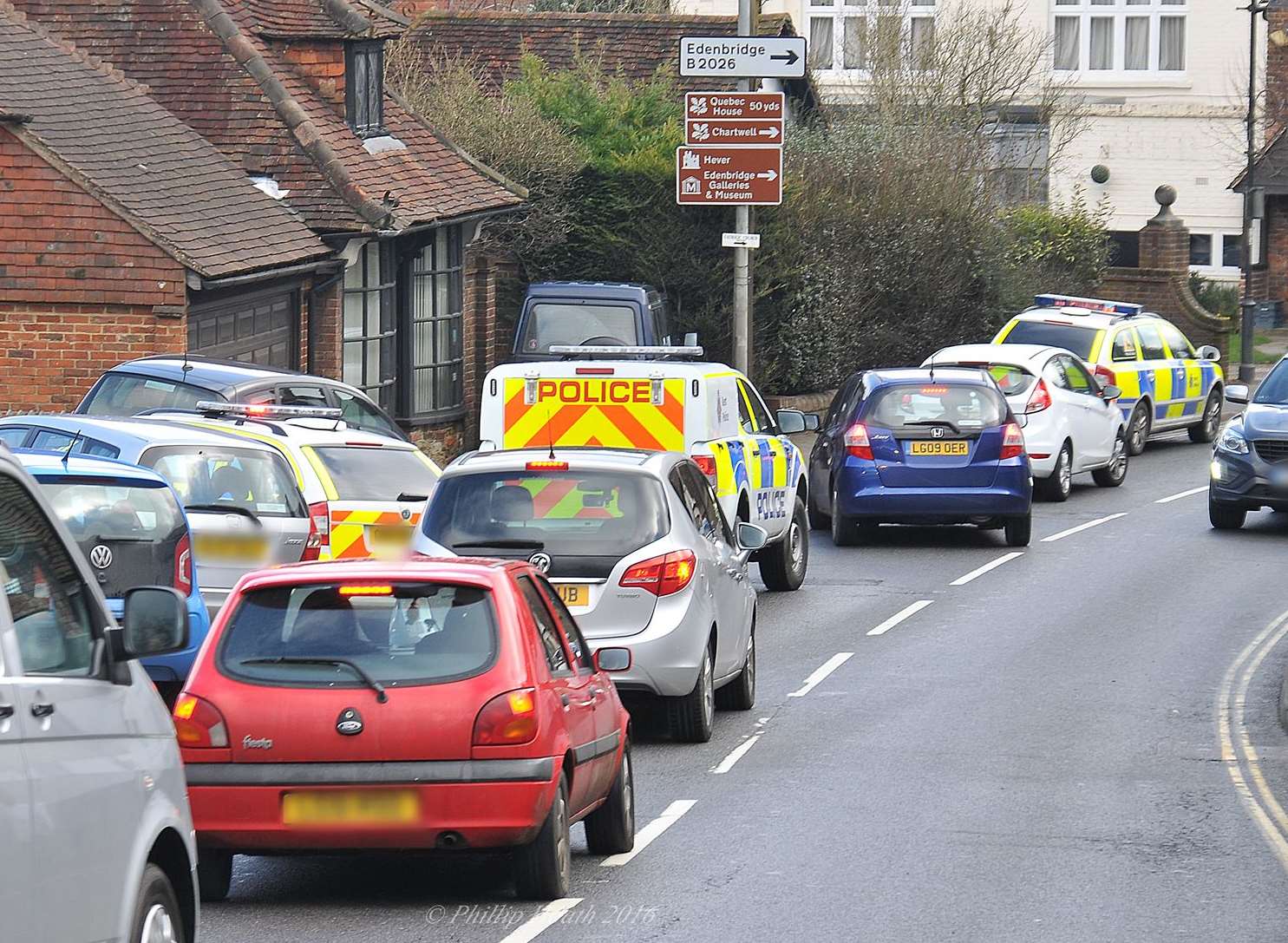 The road was closed while emergency services dealt with the incident. Picture: Philip Hoath
