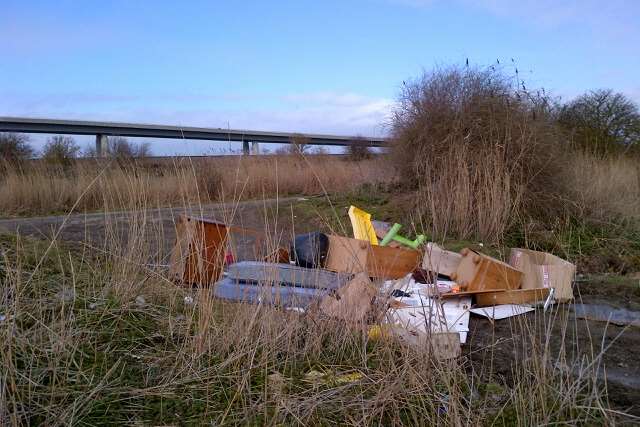 Rubbish was fly-tipped in Old Ferry Road, Iwade