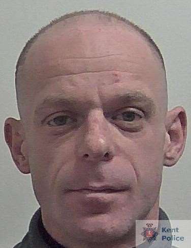 Frederick Webb, 36, stole £44,000 of jewellery before escaping on an electric scooter. Picture: Kent Police.