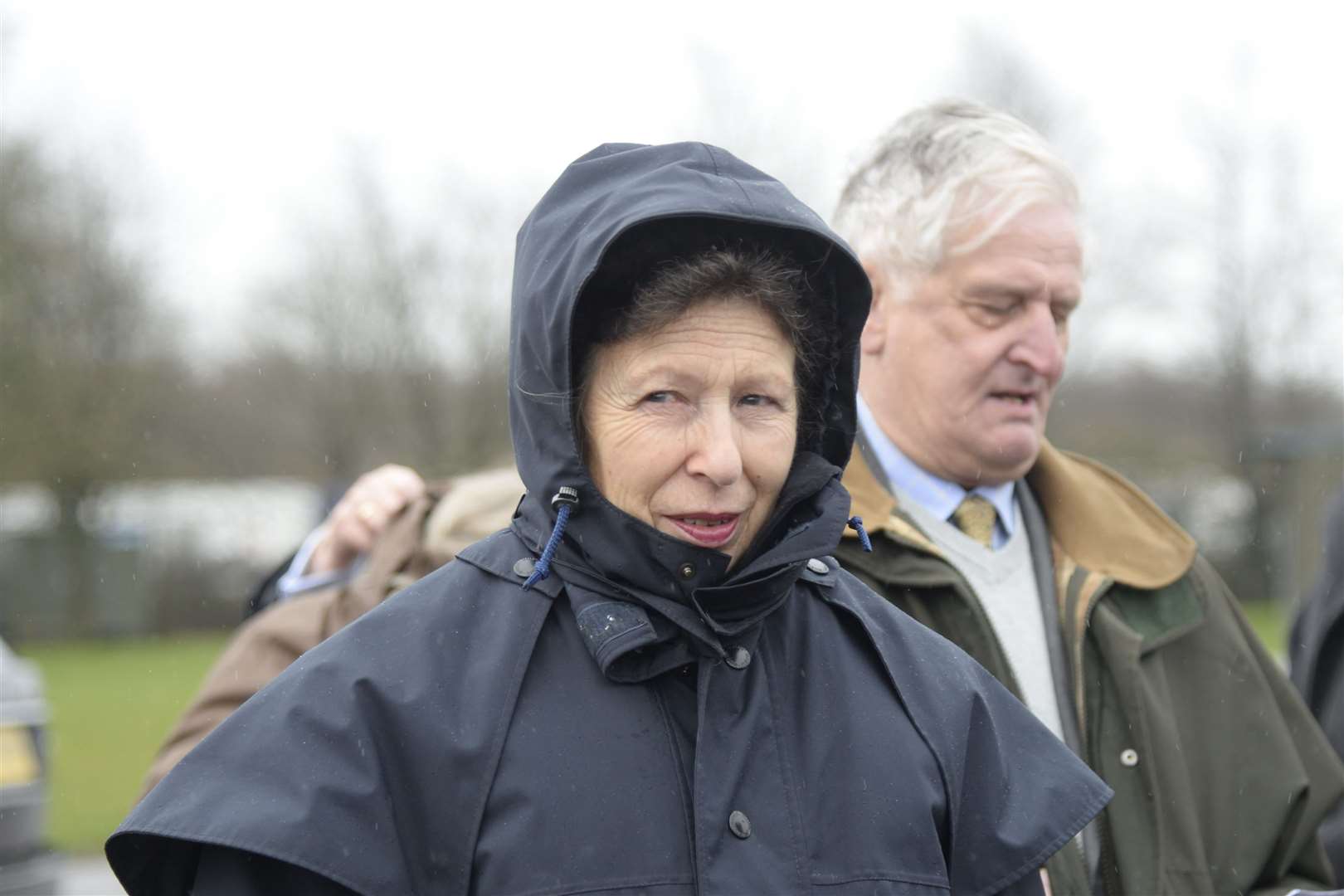 Princess Anne accompanied by Lord-Lieutenant of Kent Viscount De L'Isle arrives at the agri-expo at Detling Showground in 2016