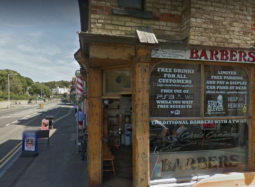 The barbers in Sandgate High Street. Picture: Google
