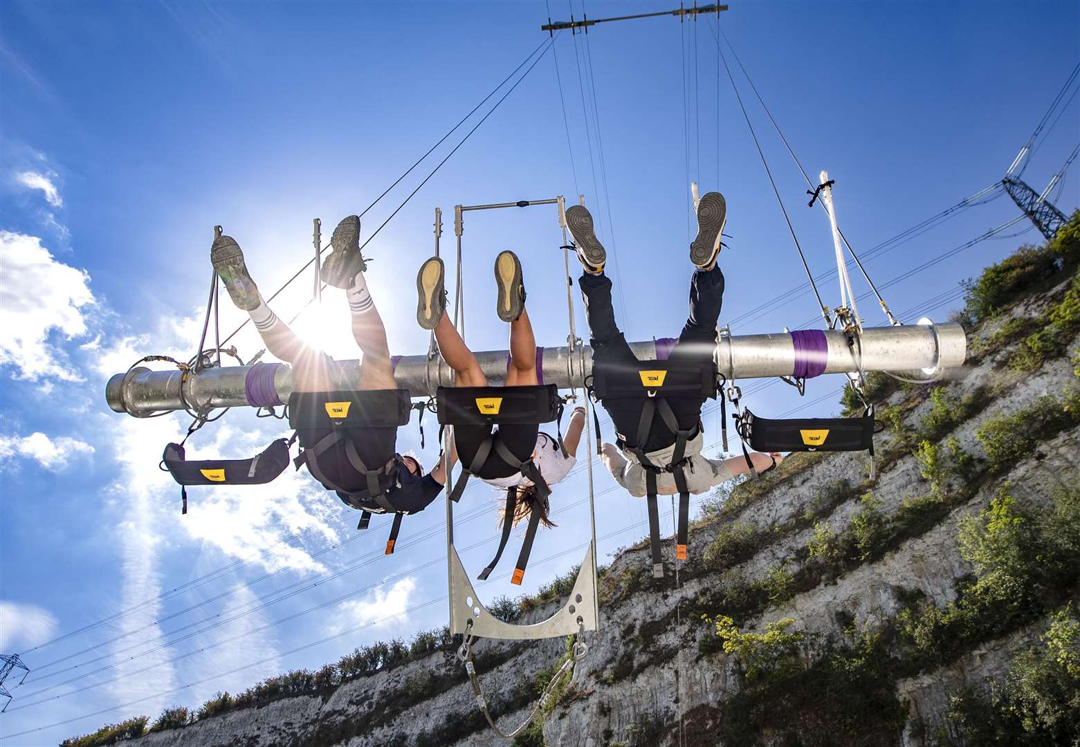 Giant Swing at Hangloose Adventure Bluewater. Picture: John Nguyen/PA Wire