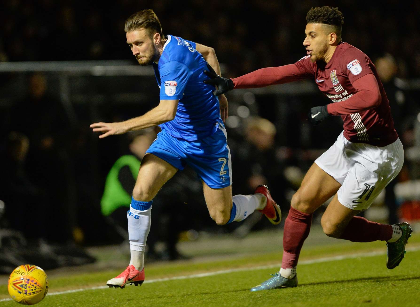 Luke O'Neill in action for Gills during the win at Northampton. Picture: Ady Kerry