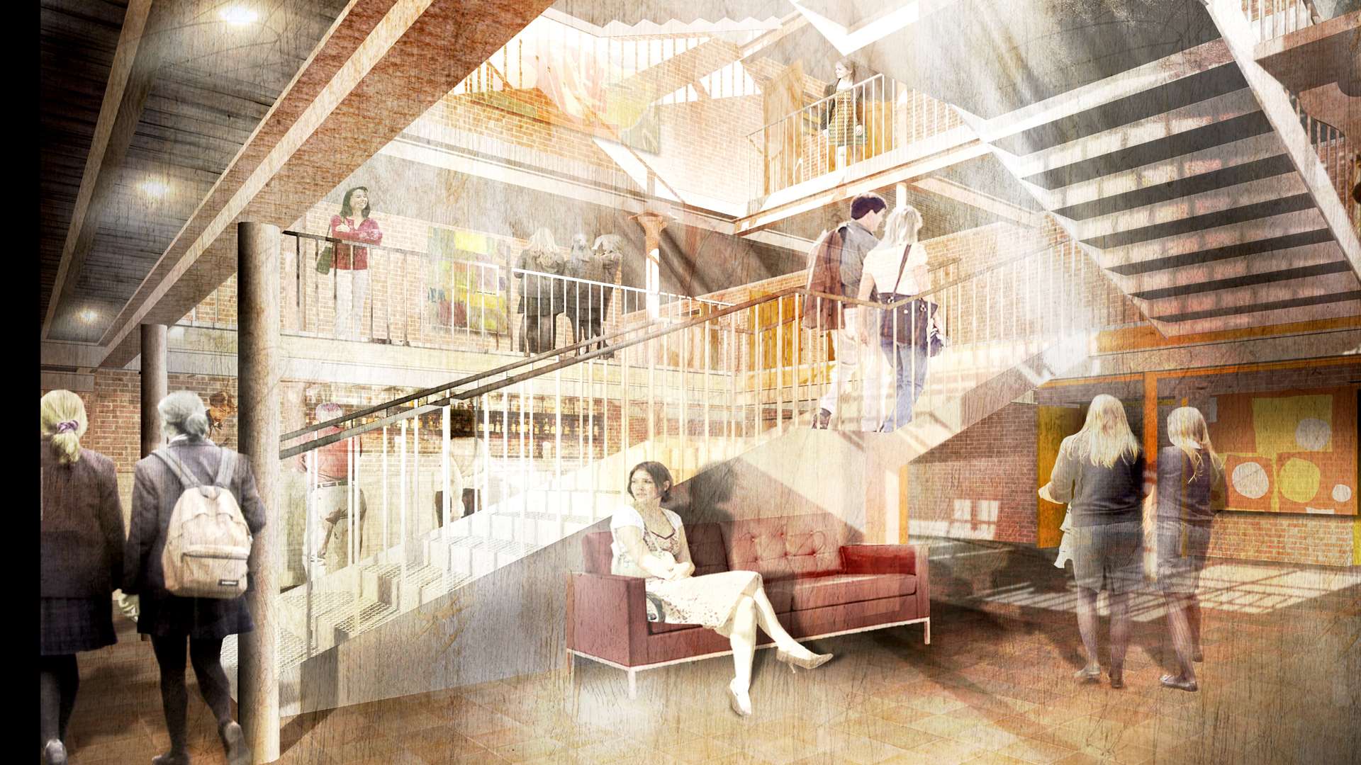 How the foyer of the new theatre could look
