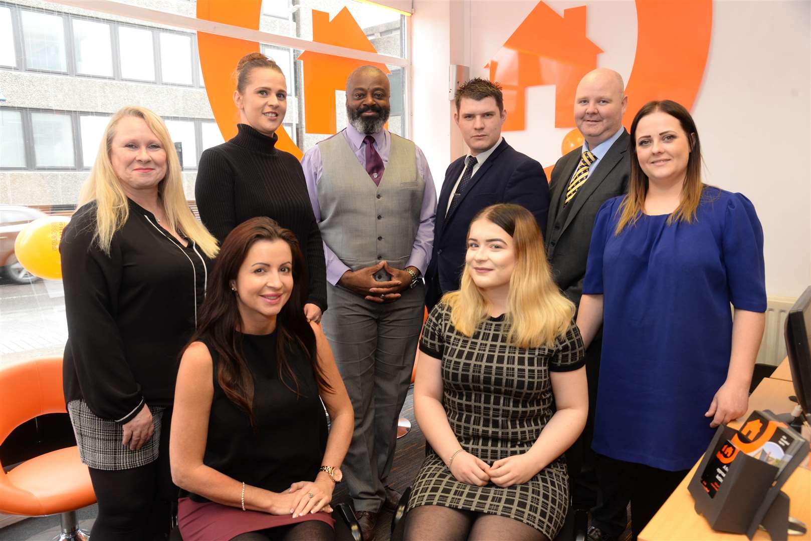 Director Nicola Leaney and staff at Orange Property Services
