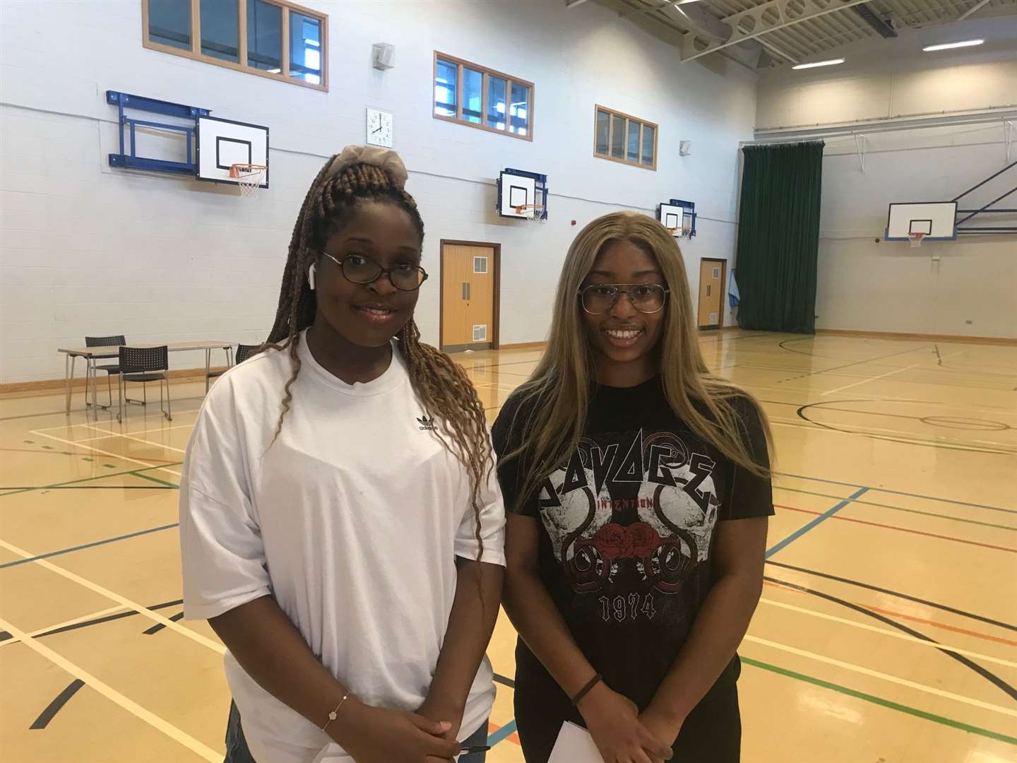 Tani Awosanya, left, and Alicia Bamigboye say they were happy with their results