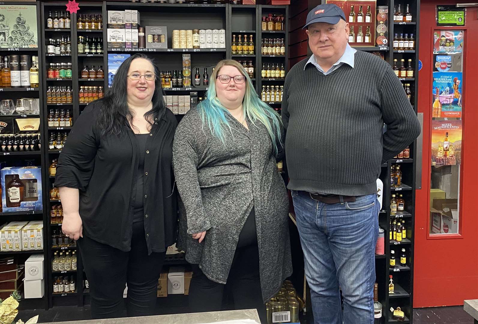 Shirley Nedley, left, with her daughter Kimberley and partner Steve