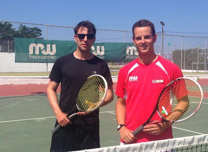 Graham with tennis coach Tim