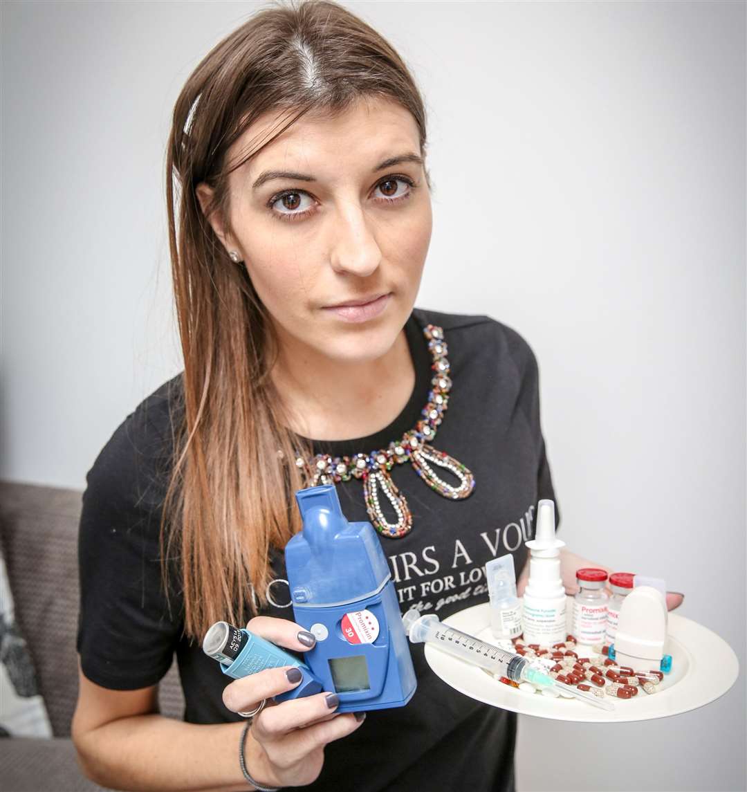 Carlie Pleasant has to take a number of different medicines on a daily basis. Picture: Matthew Walker
