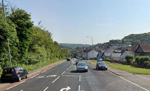 Two men died in the crash in Folkestone Road, Dover. Picture: Google
