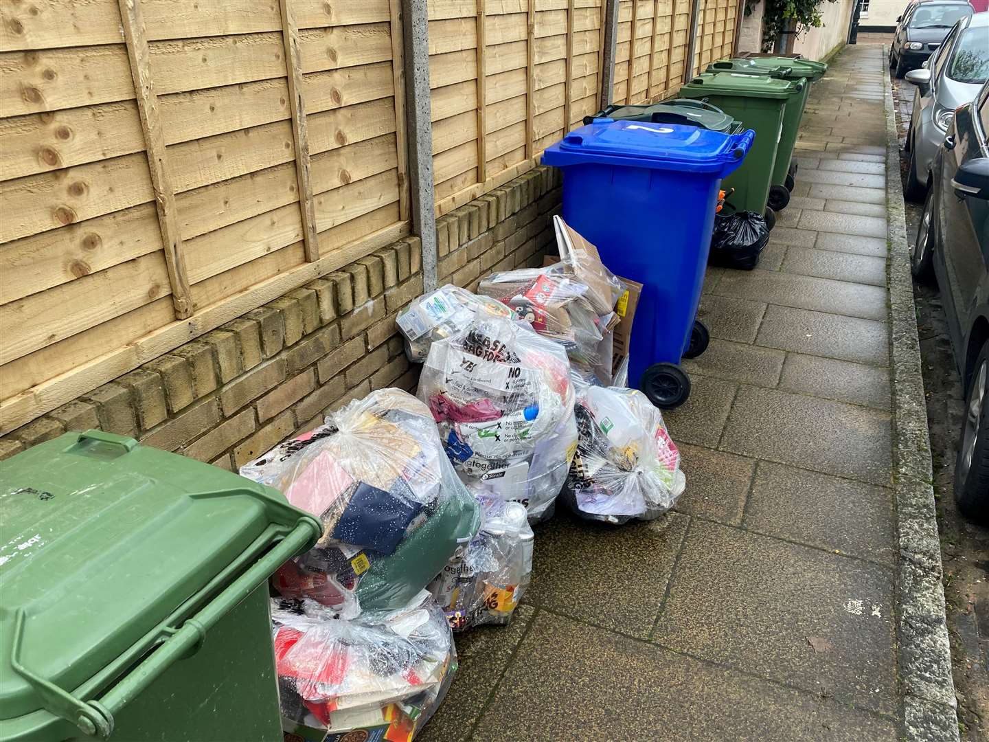 Elsewhere in Faversham, overflowing rubbish is becoming an issue