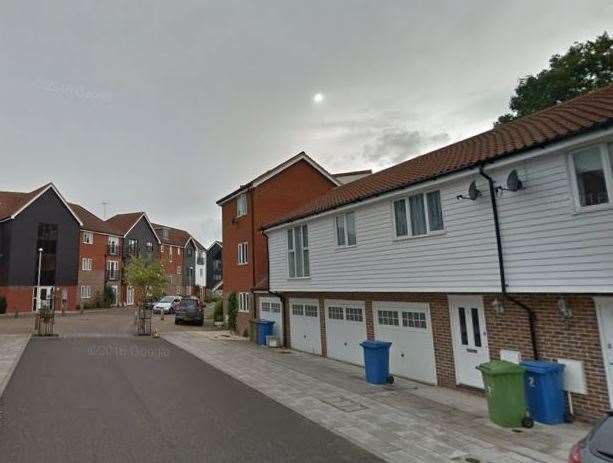 The van was pulled over in Gaskin Road, Faversham. Picture: Google Street View
