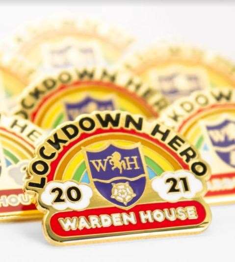 The Lockdown Hero badge was made especially for pupils at Warden House Primary School